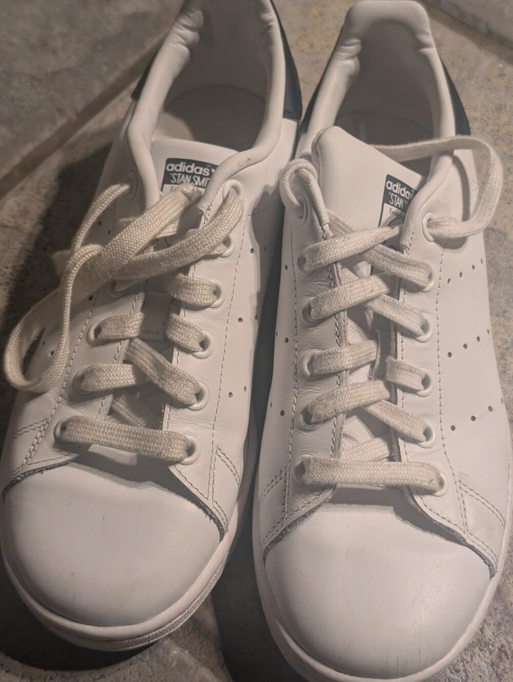 adidas White Leather Low-Top Sneakers